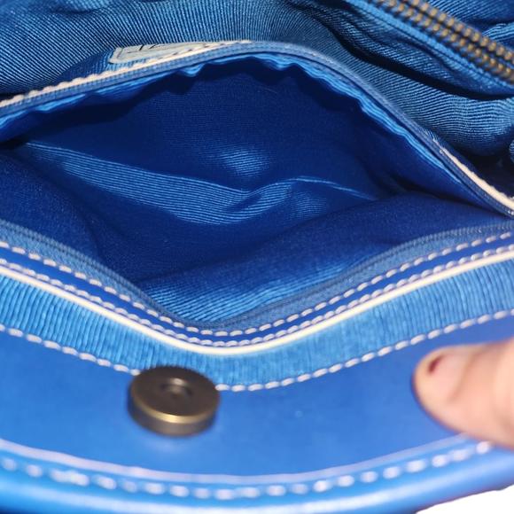 Blue Spring & Summer Woven & Leather Cynthia Rowley Large Blue Women's Purse - Picture 5 of 8